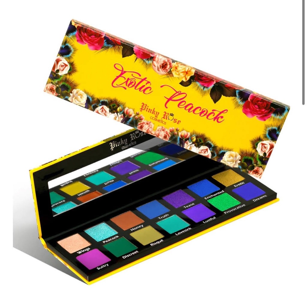 Pinky rose exotic peacock eyeshadow palette